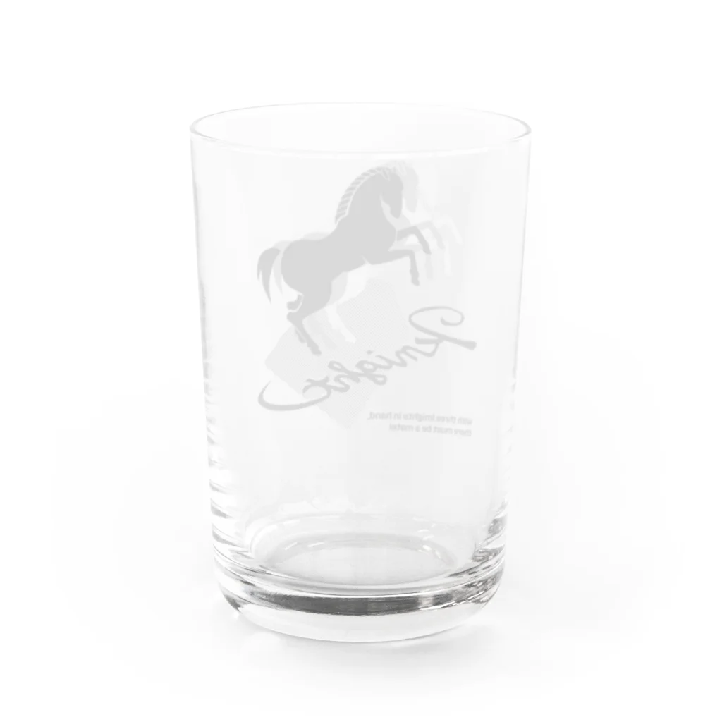 将棋グッズの将棋（跳ねる桂馬） Water Glass :back