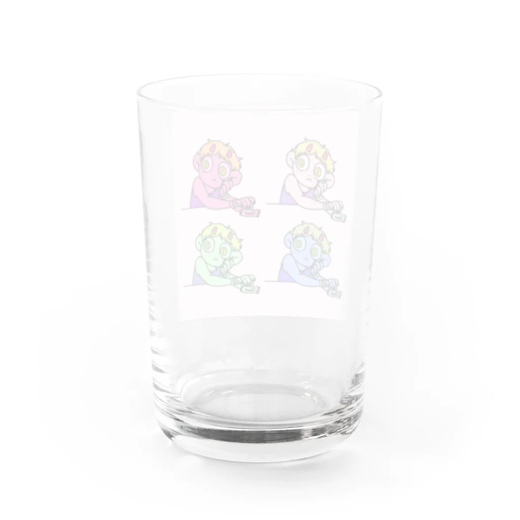 三毛猫汰郎のONIくん Water Glass :back