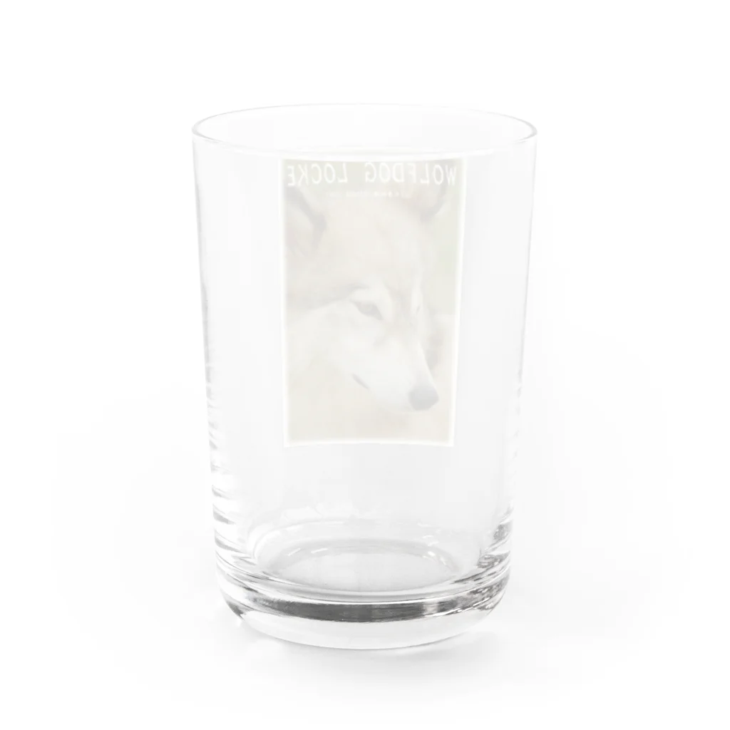 工房斑狼の狼犬ロックフォト Water Glass :back