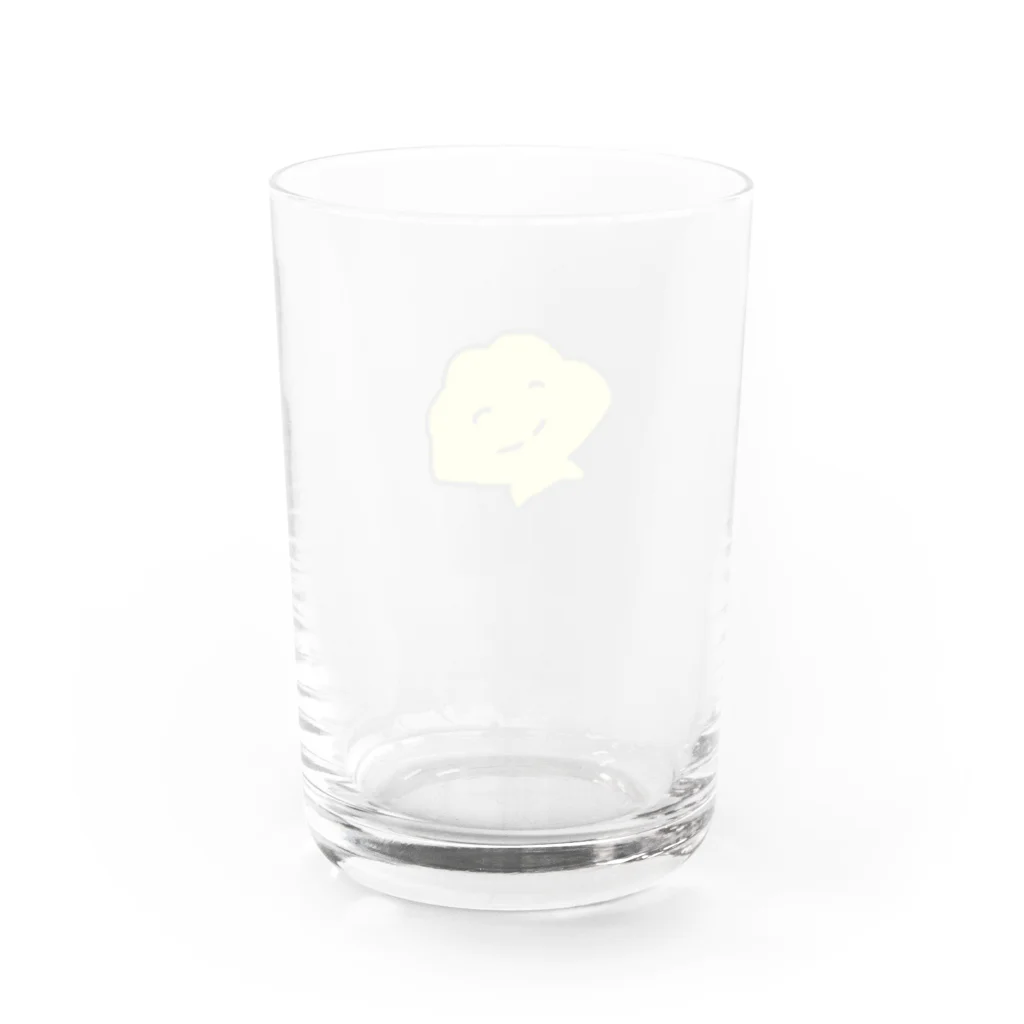 ほたてちゃん開運研究所のパステルイエローのほたてちゃん Water Glass :back