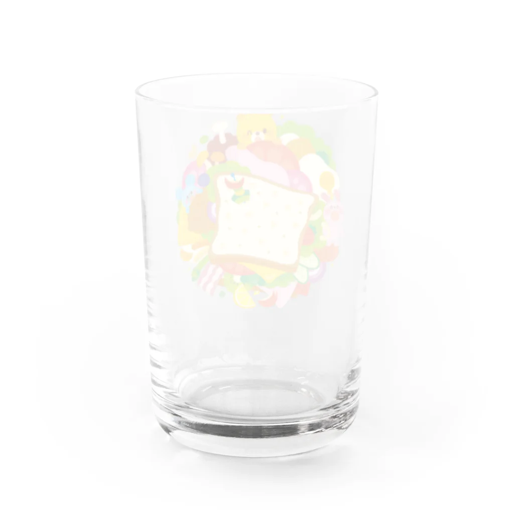 Illustrator イシグロフミカのサンドイッチ Water Glass :back