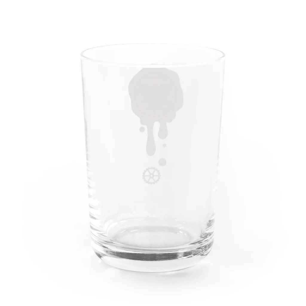 healing-honey(ﾋｰﾘﾝｸﾞﾊﾆｰ)のチョコ好きさんへ♪【ビターチョコ】healing-honey蝋封風ロゴモチーフ Water Glass :back