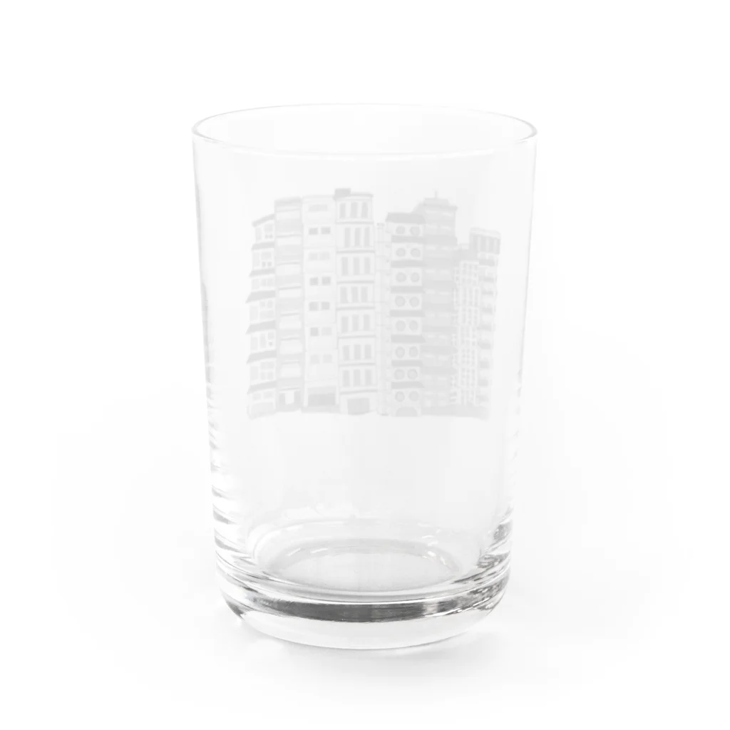 mojimojiの密集ビル Water Glass :back