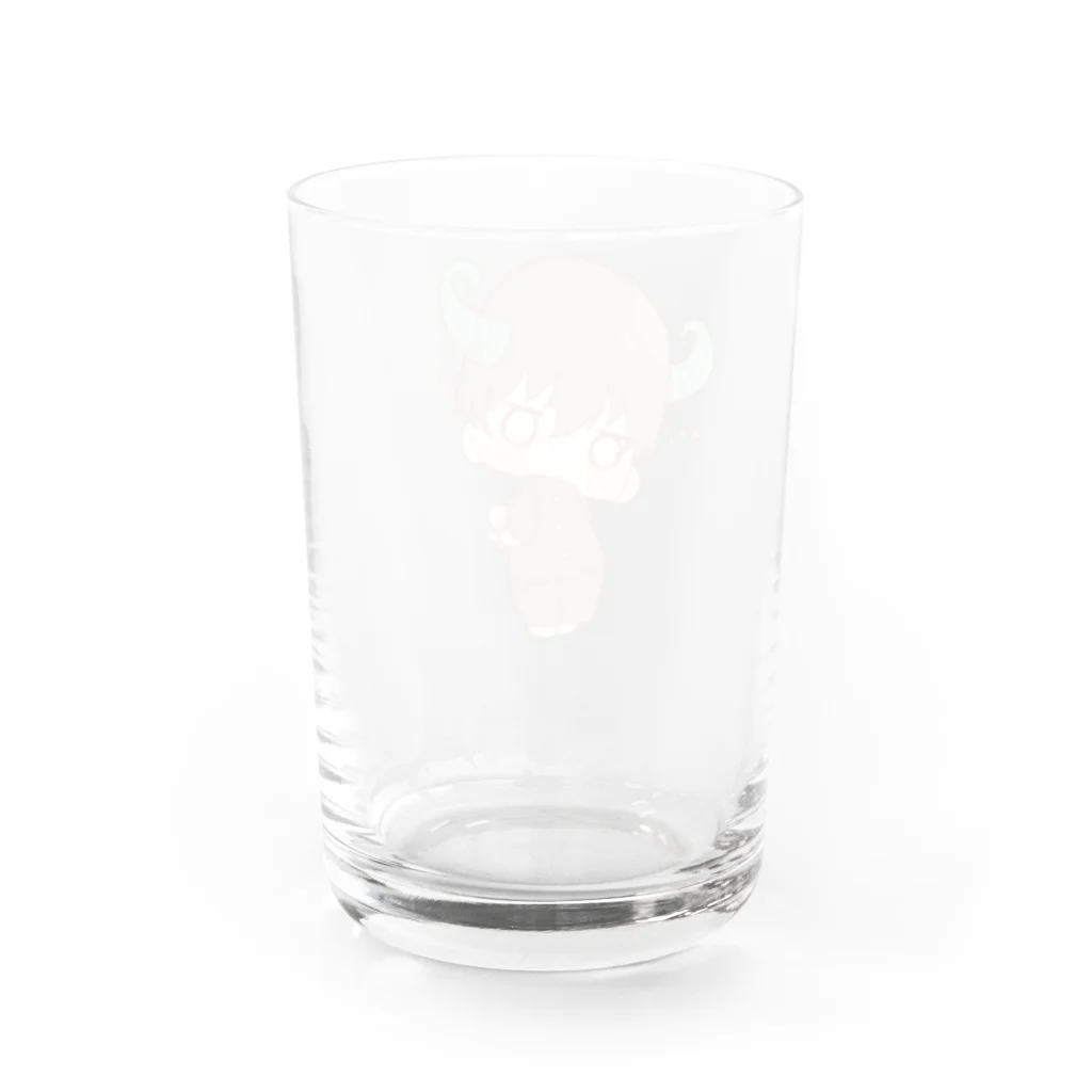 桃色 めめの恋くん (♡) Water Glass :back