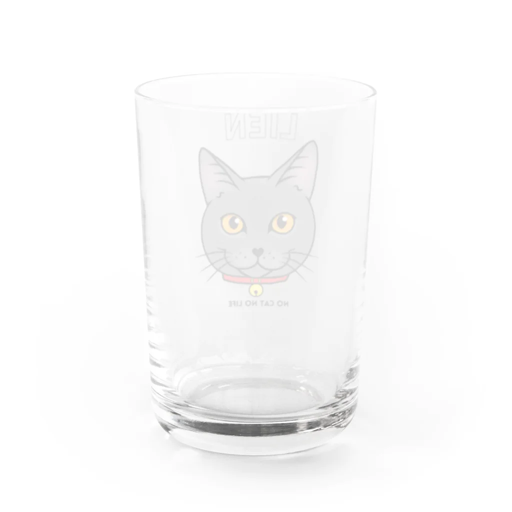 猫のイラスト屋さんのlien sumomomilk Water Glass :back