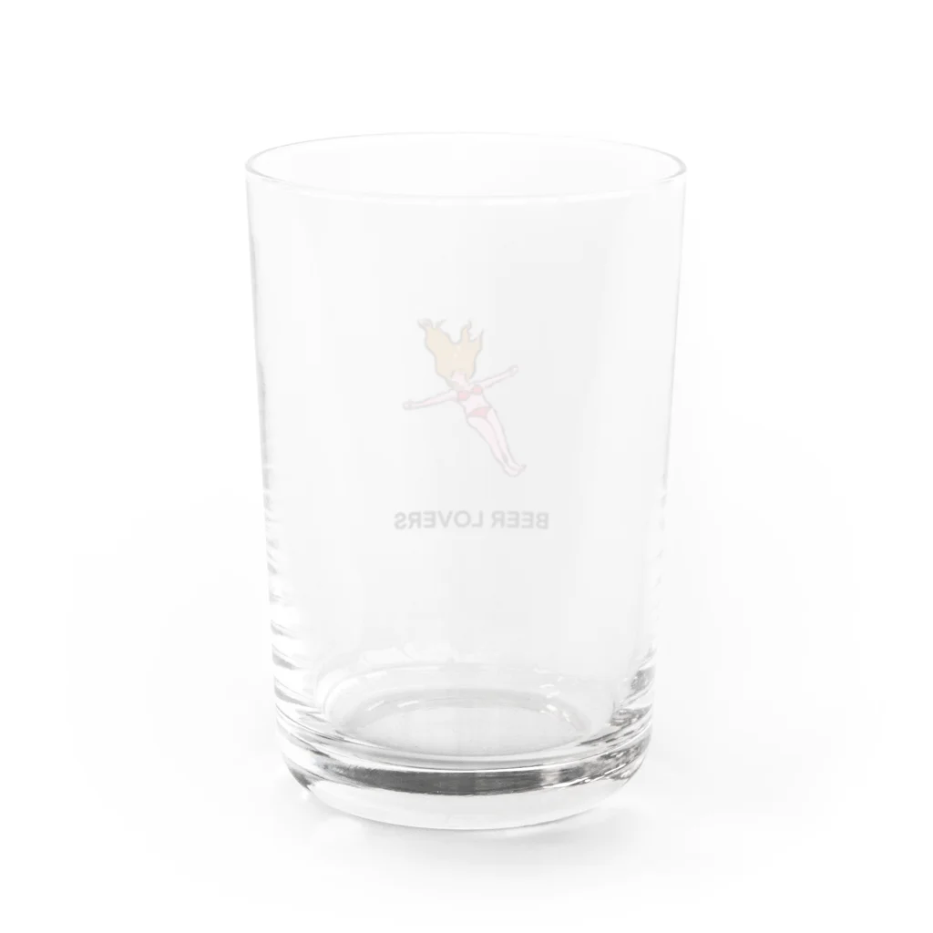 ON THE BEDのBEER LOVERS ビールに溺れるグラス Water Glass :back