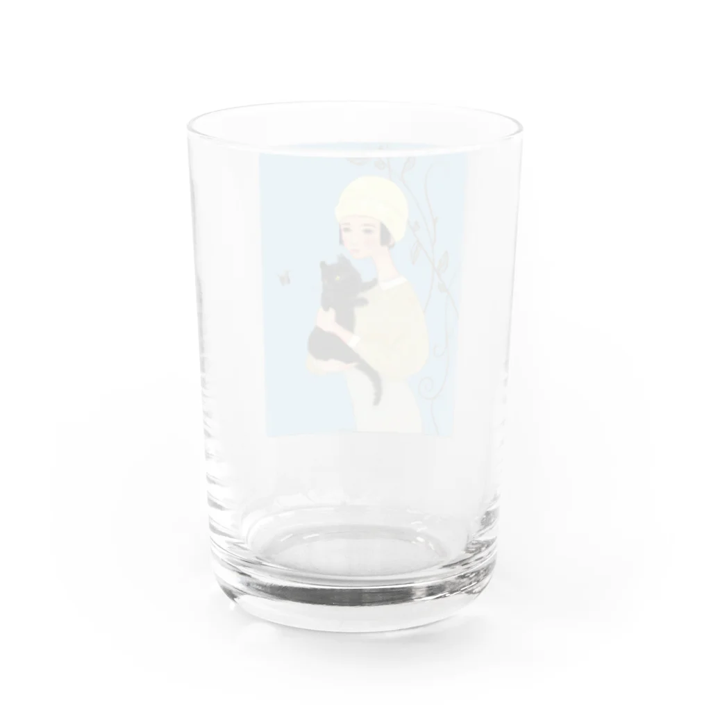 四月研究所 SUZURI店の大正浪漫ヲトメ図画ー光 Water Glass :back