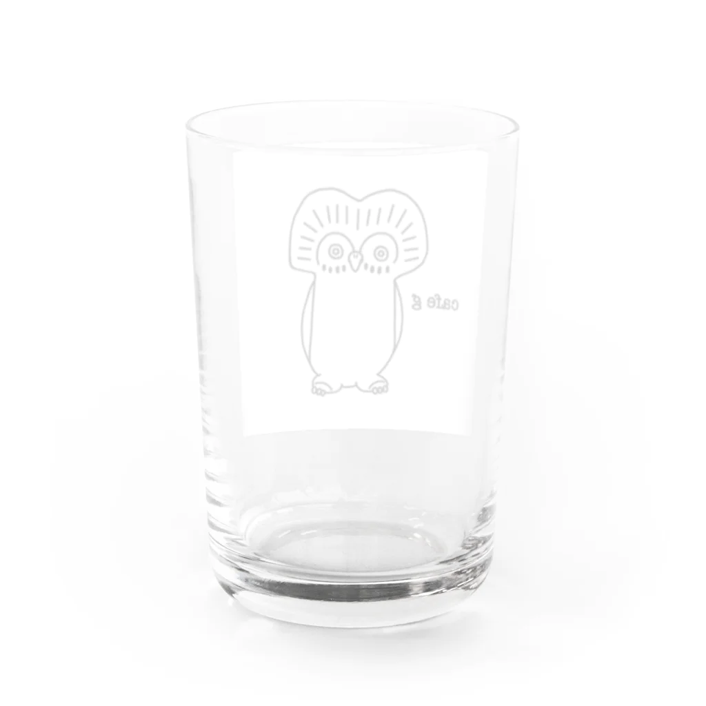 cafe gのcafe g  logo Water Glass :back