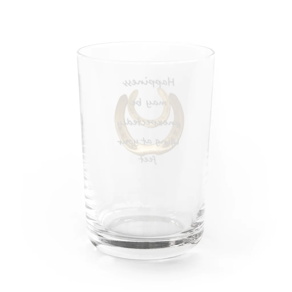 daddyranchの幸福は足元に（黒） Water Glass :back