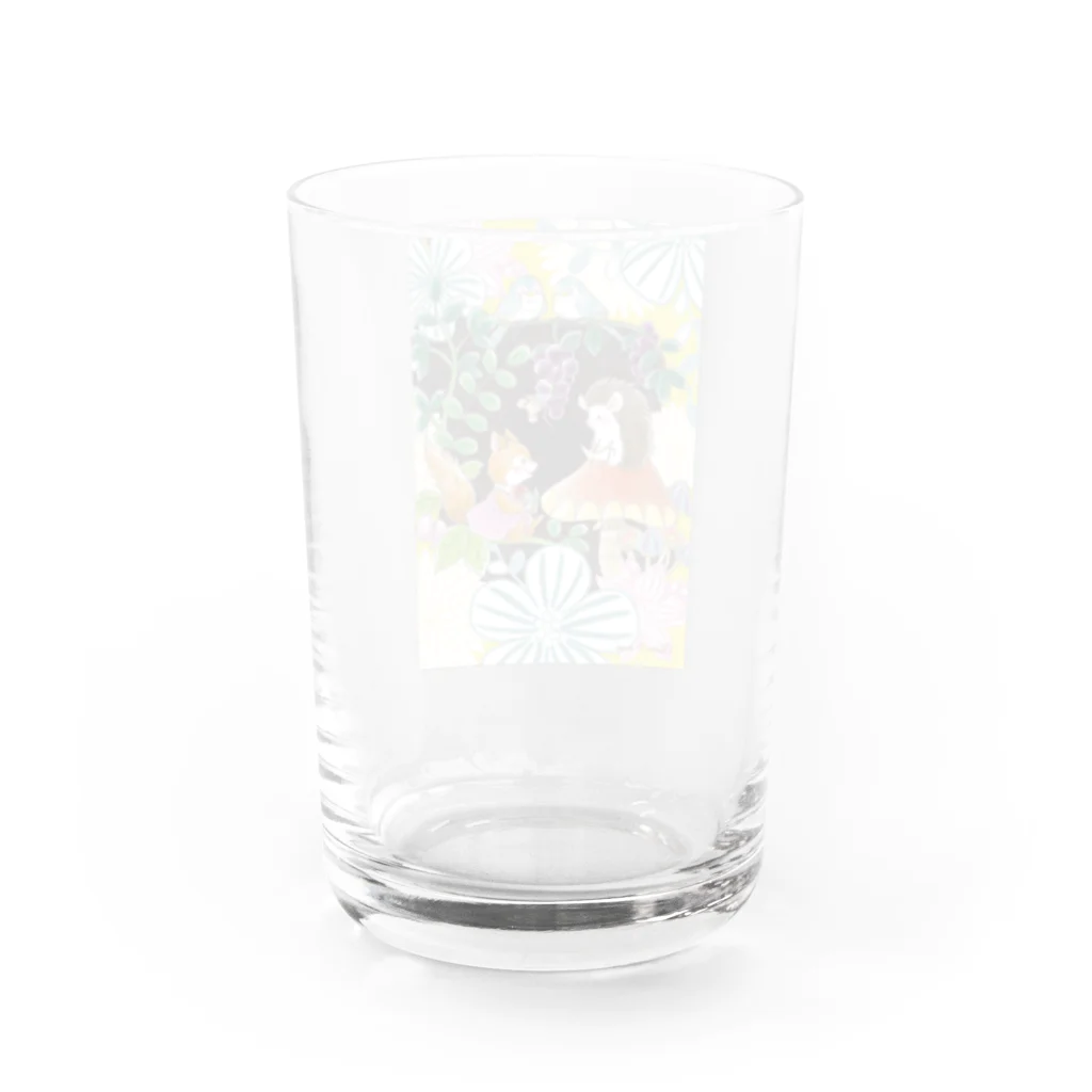 SatokostudioArtのはりねずみくんとりすちゃんの出会い Water Glass :back