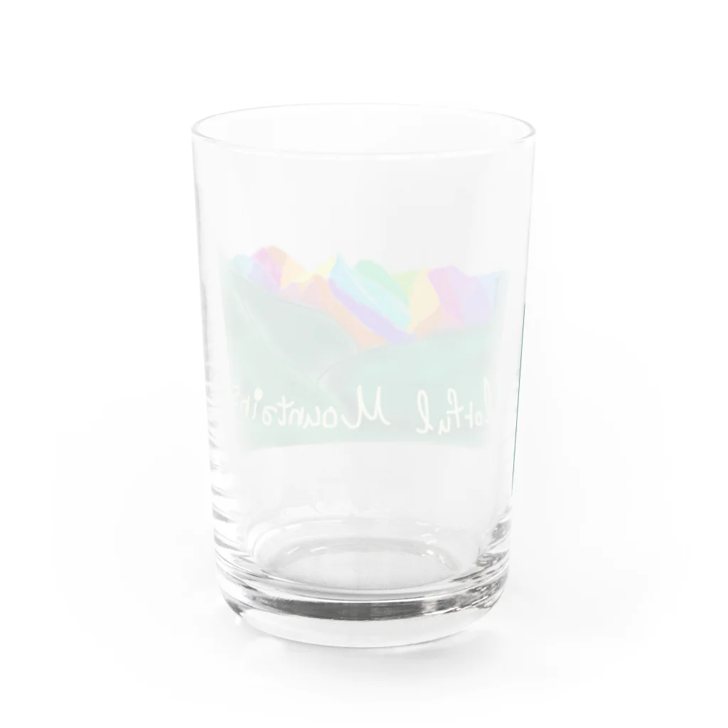 Lunannieのカラフルな山たち Water Glass :back