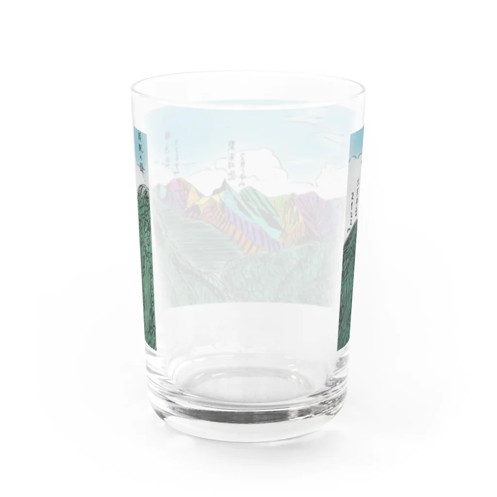 Lunannieの涸沢ヒュッテから見える山々 Water Glass :back