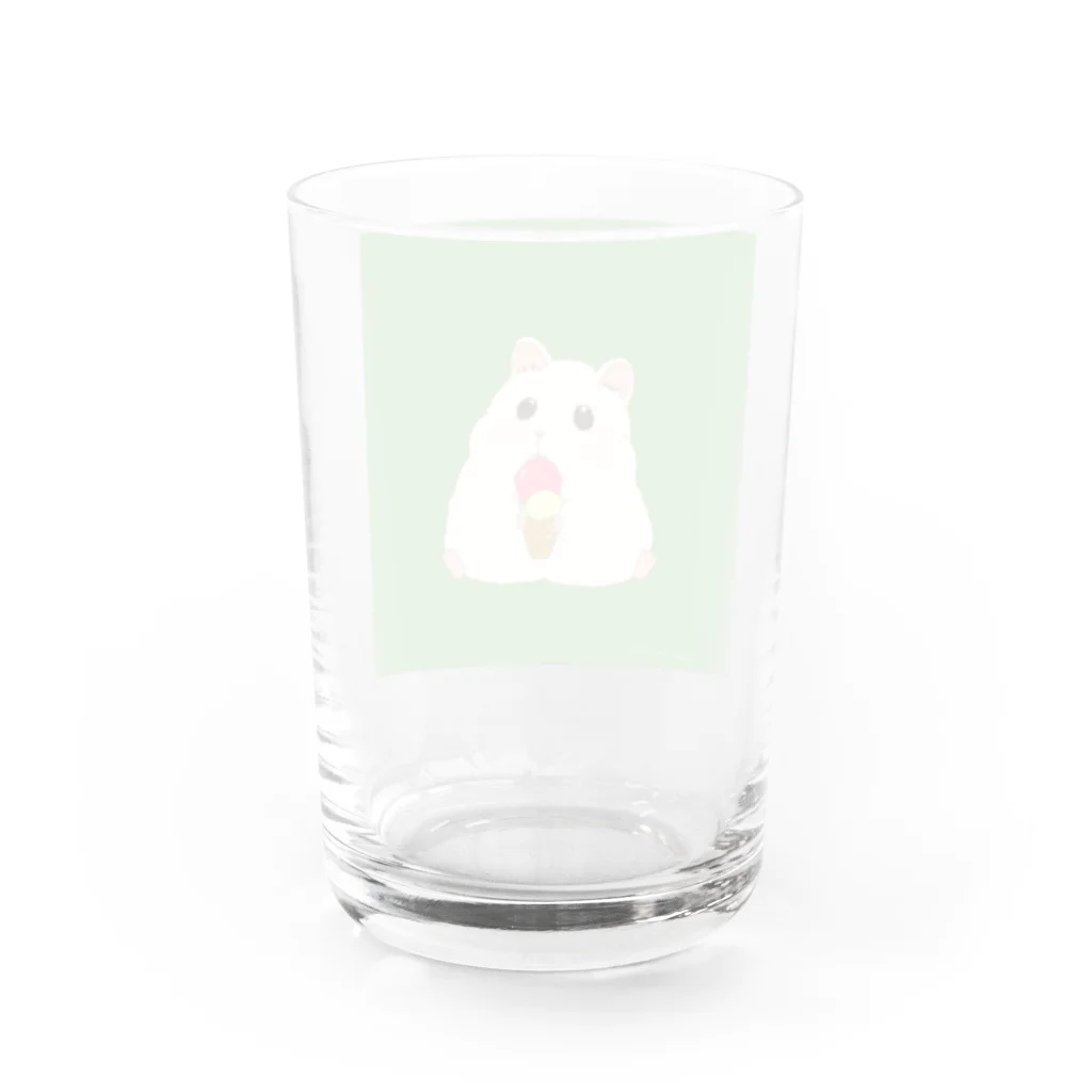 はむはむえどちゃんのえどちゃん ソフトクリームたべる Water Glass :back