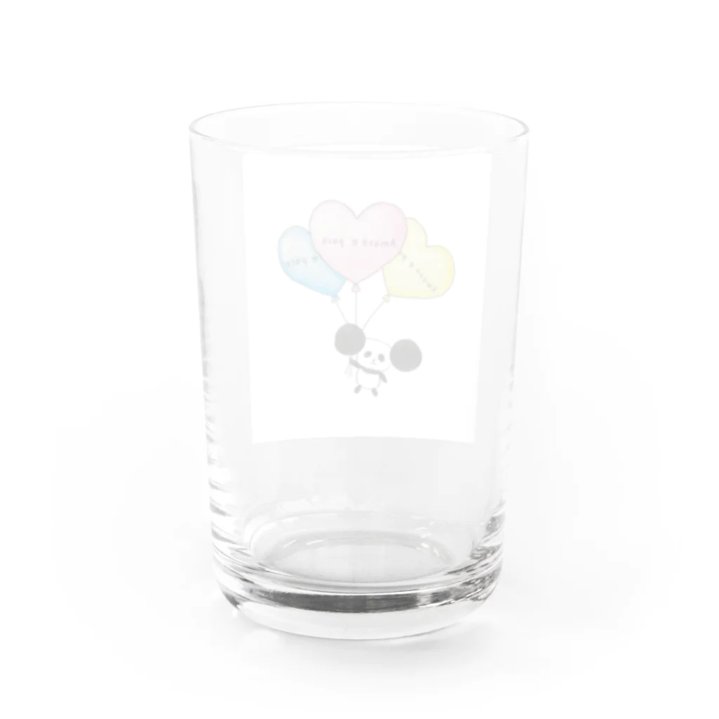 Atelier Wakotoのちびぱんだと愛と平和 Water Glass :back