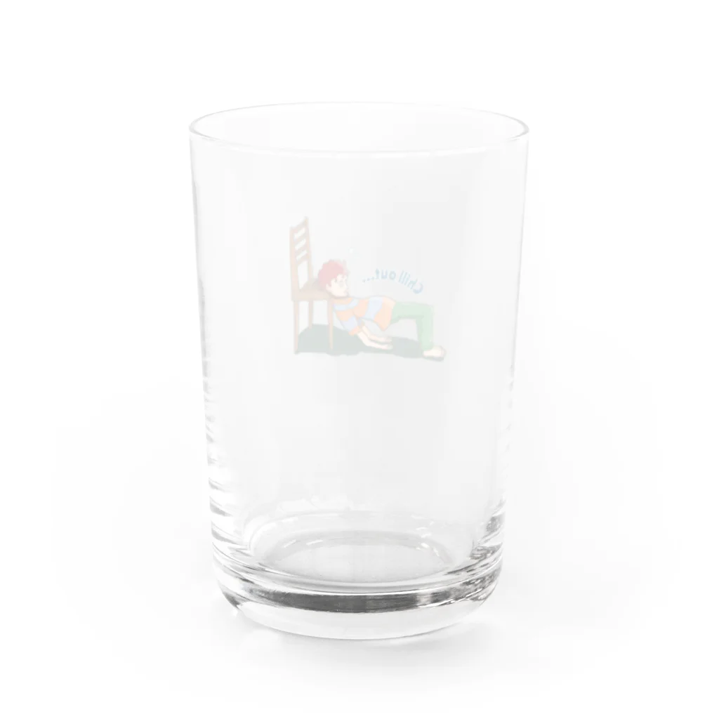 リノノエ(個性的カラフル)のchill outボーイ Water Glass :back