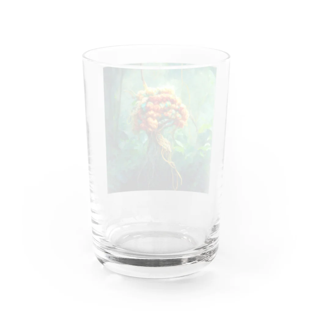 マクラメ魔法植物の店の玉結びの蕾 Water Glass :back