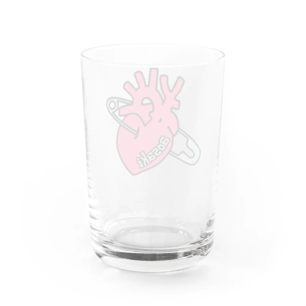 CARPE DIEMの安全ピンハート Water Glass :back