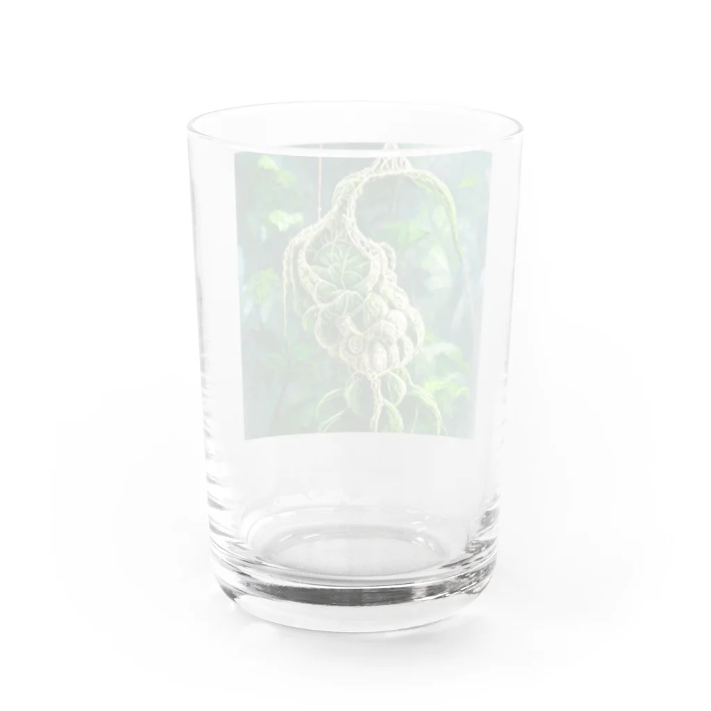 マクラメ魔法植物の店のツツミアミの実 Water Glass :back