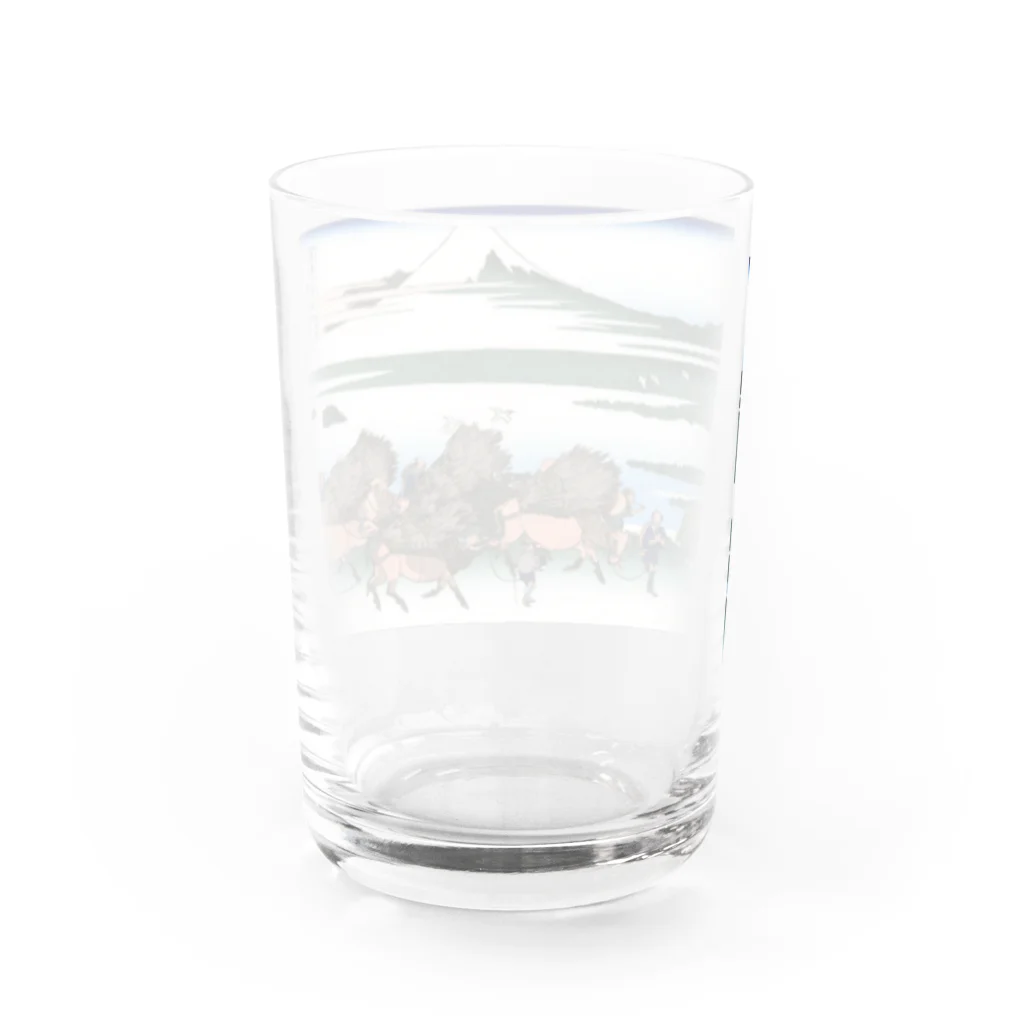 寿めでたや(ukiyoe)の葛飾北斎_冨嶽三十六景　駿州大野新田 Water Glass :back