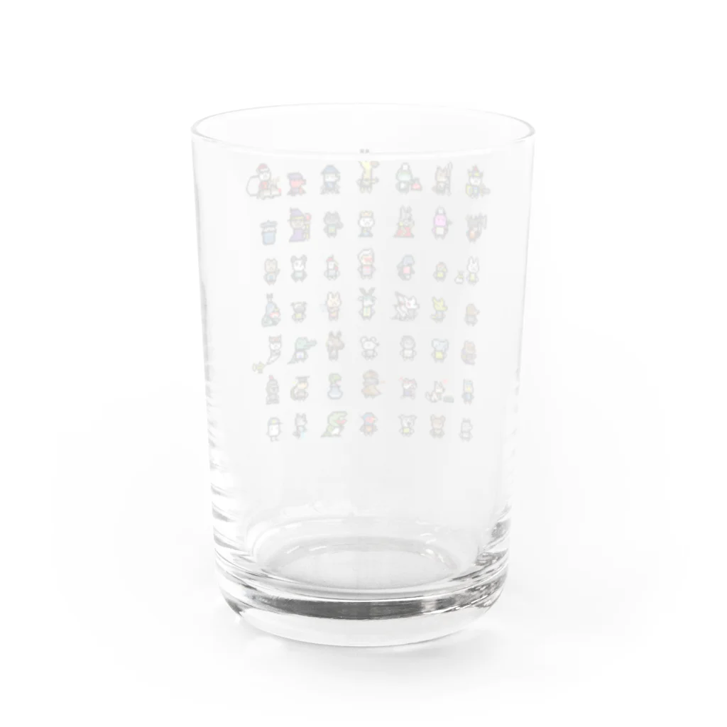 【ドット絵】ネコブレ商店のネコブレイバー＆フレンズ Water Glass :back