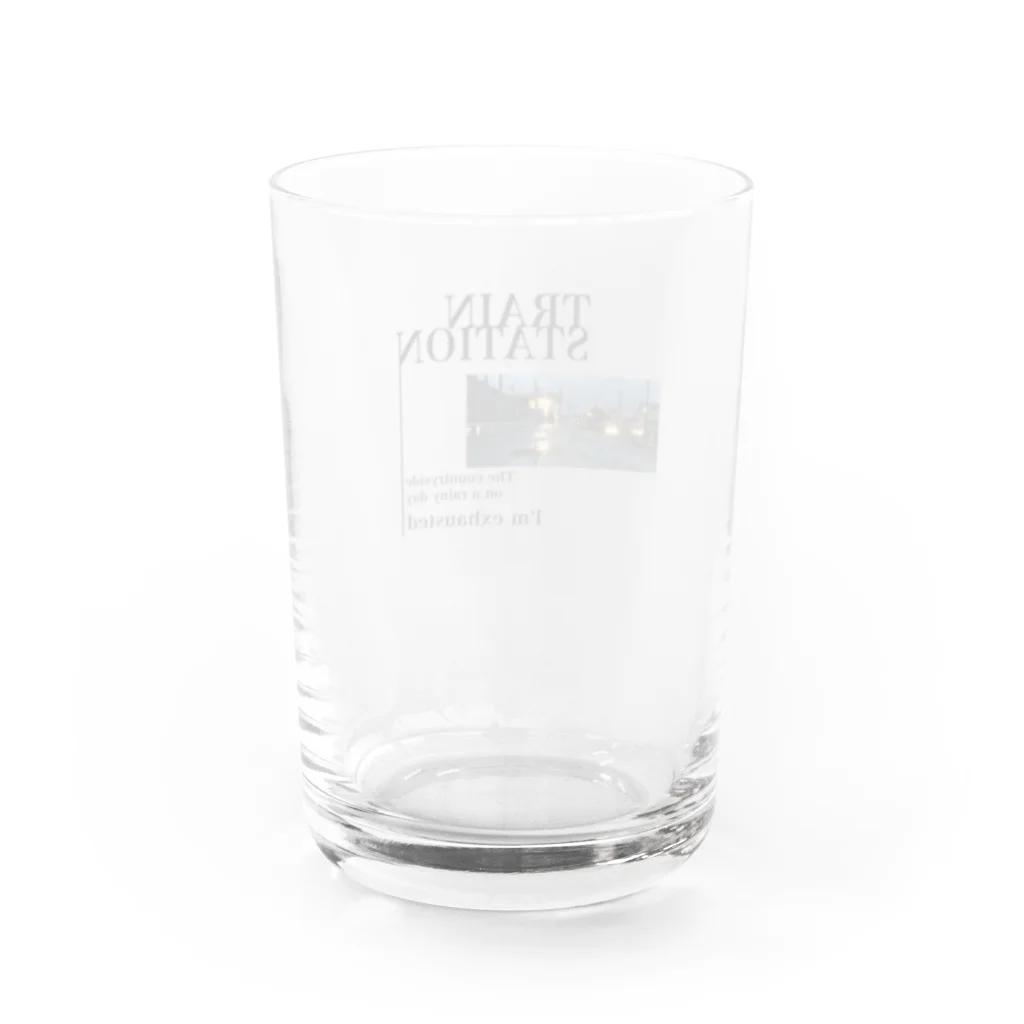 mikuroboの夜の駅 Water Glass :back