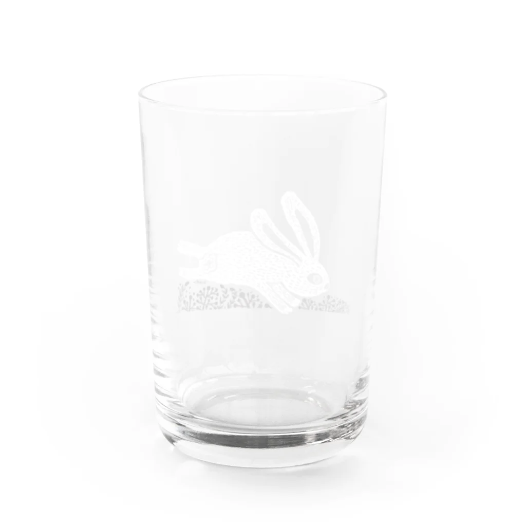 Arts&Crafts Muuの雪うさぎ Water Glass :back