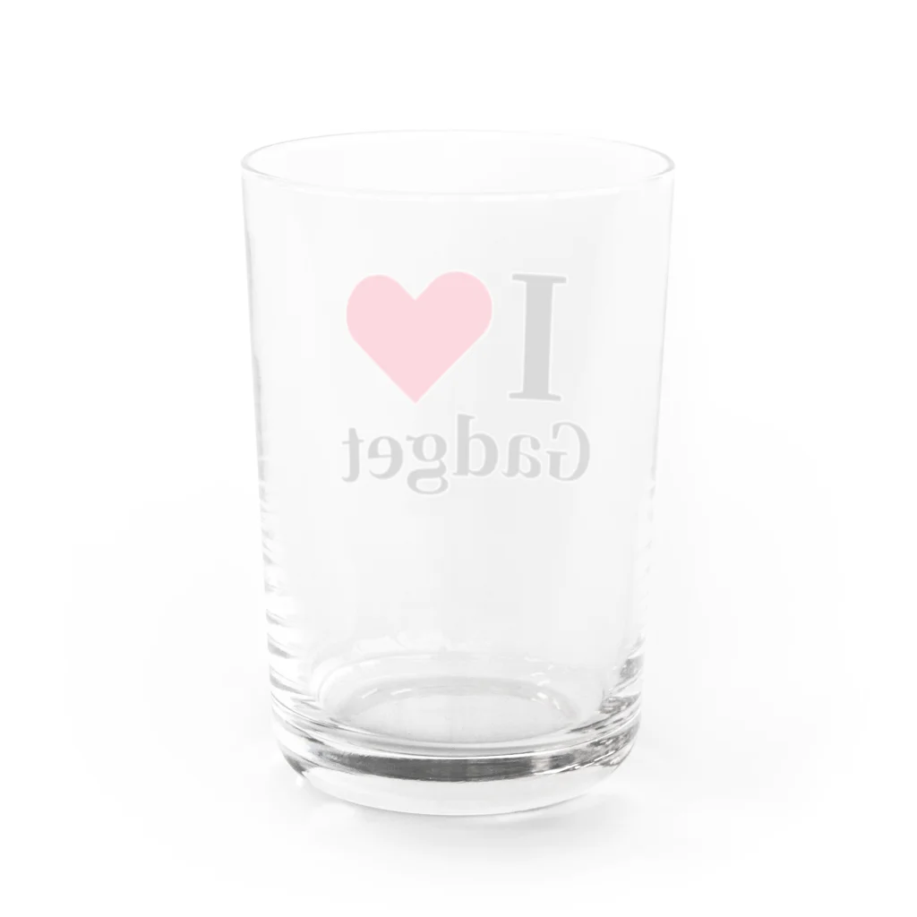 harusaraショップのI LOVE ガジェットグッズ Water Glass :back