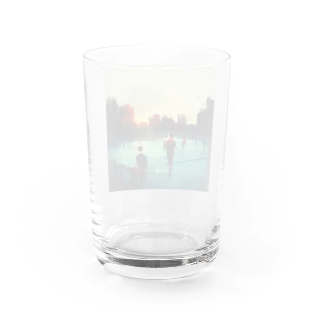 Artsoundの少年たちのサマーサンセット Water Glass :back