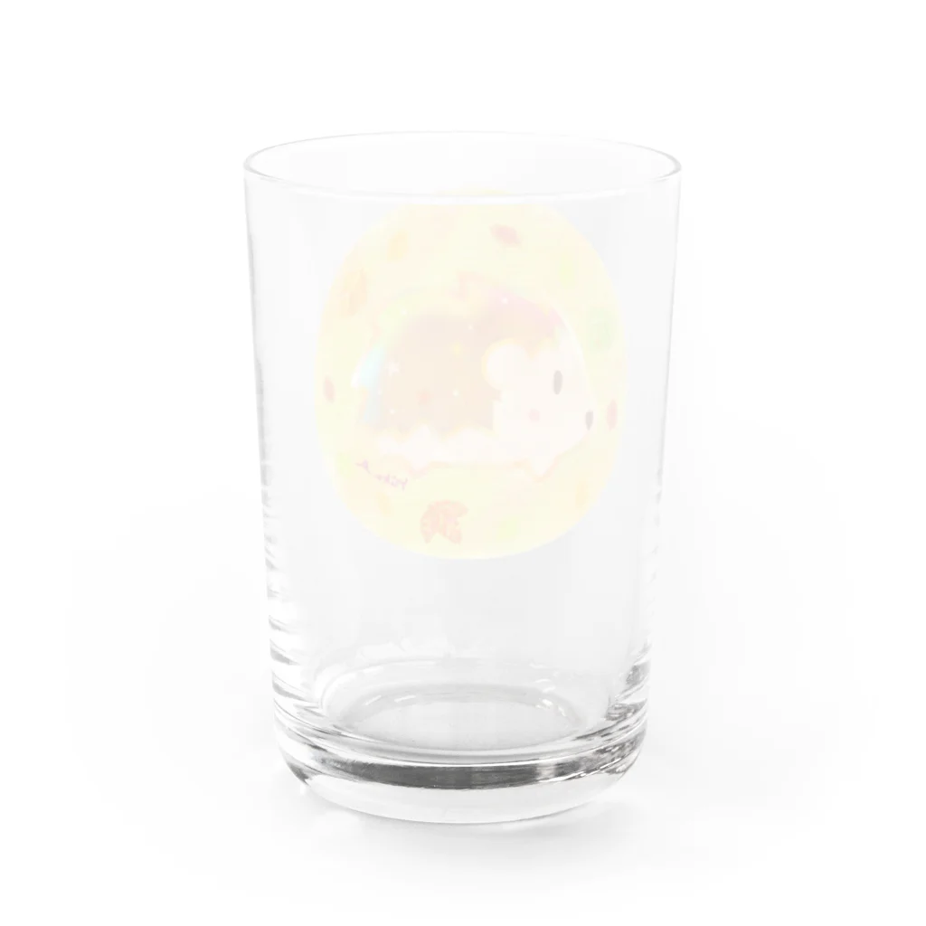 前田悠花｜イラストレーターの★ハリネズミ★ Water Glass :back