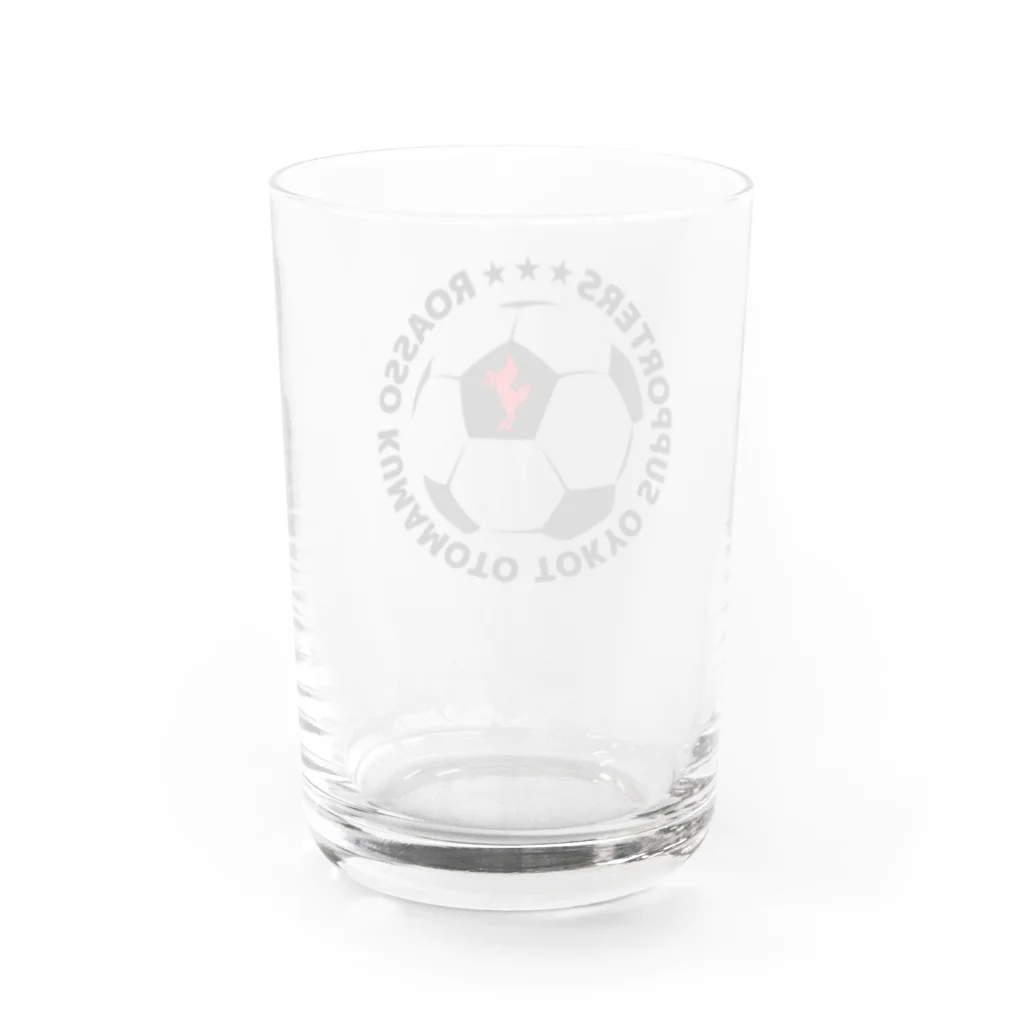 だご楽しか屋のロアッソ熊本東京応援団ステッカー Water Glass :back