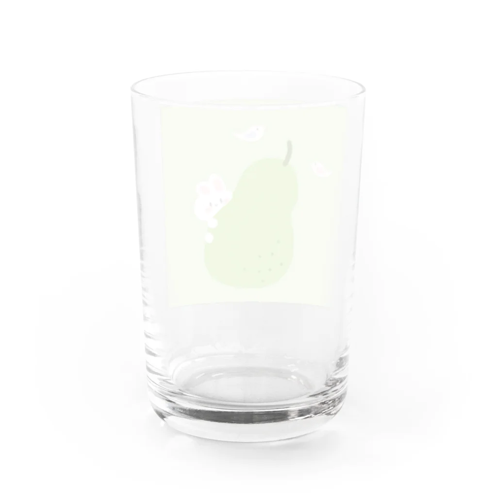 梨ソーダランドの子うさぎと洋梨 Water Glass :back