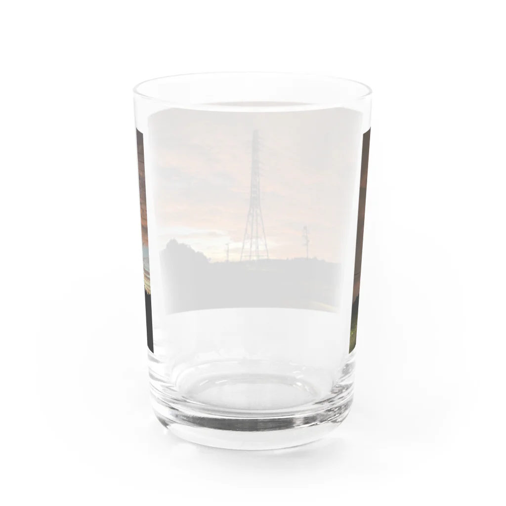 jf_railwayの目が覚めるような朝焼け Water Glass :back
