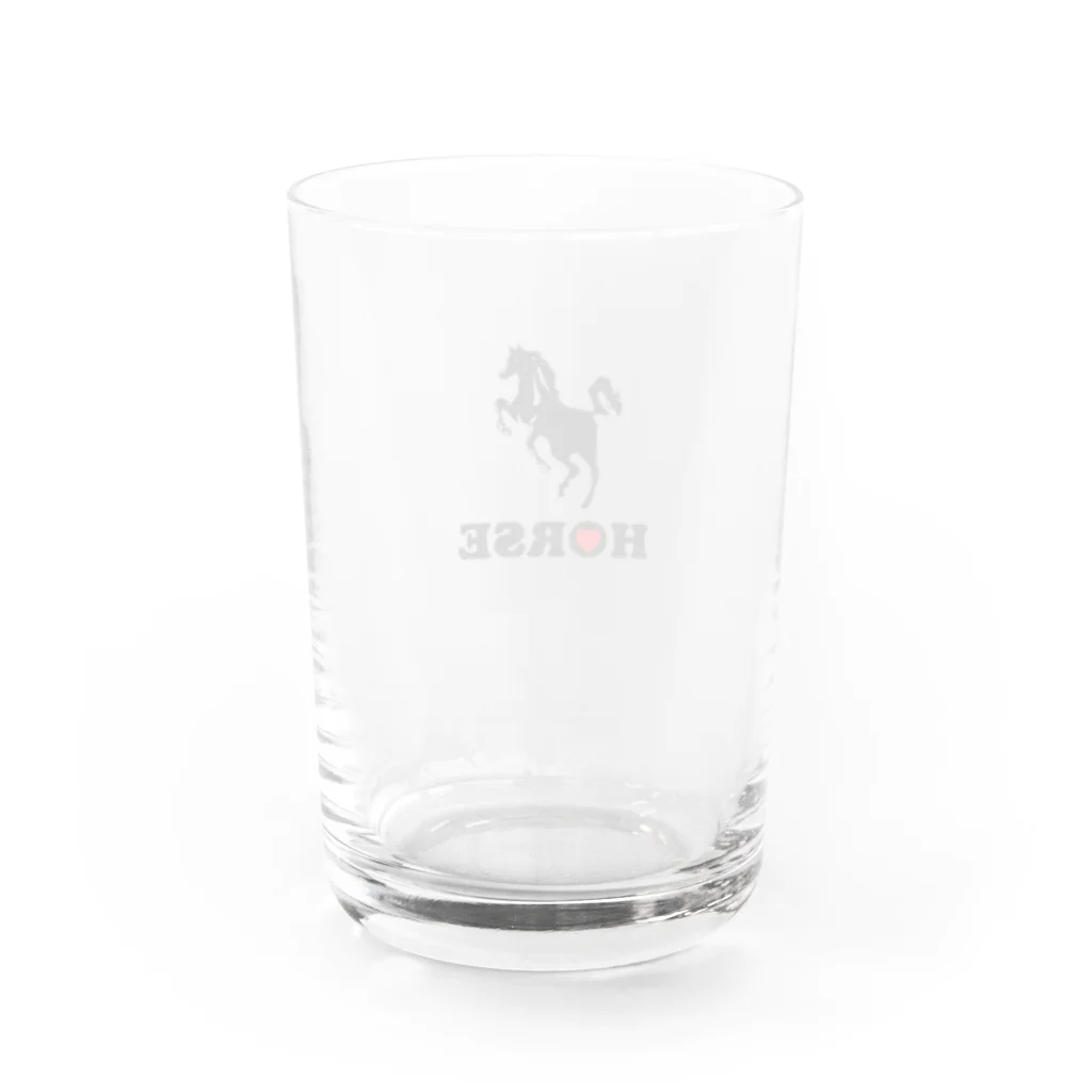 BBdesignの馬３ Water Glass :back