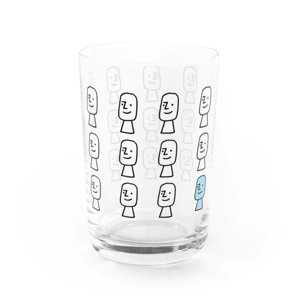 コンロランのイースター島のモアイ(27人) Water Glass :back