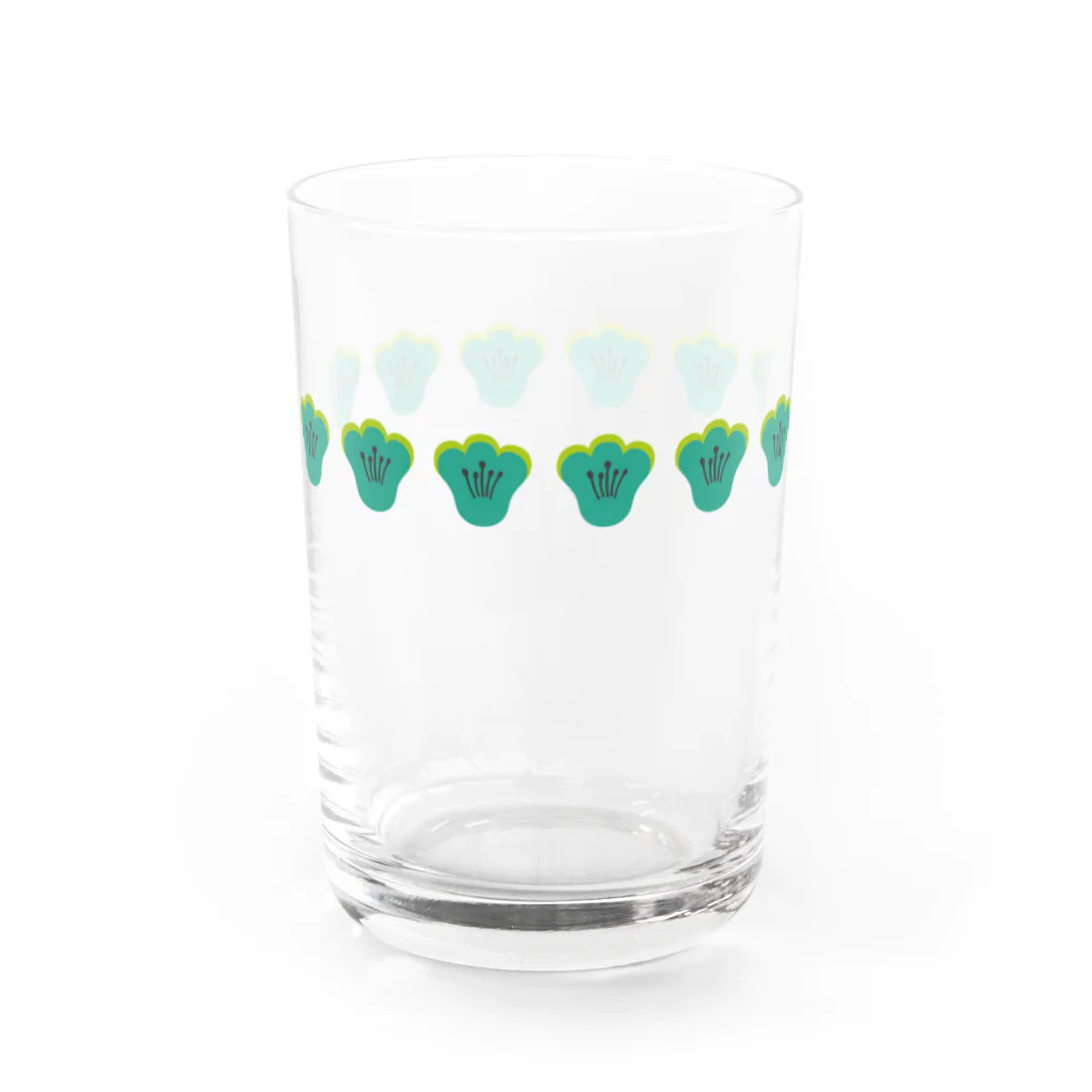 Wonder Bird Forestのティータイムの花［TTF17-GREEN］ Water Glass :back