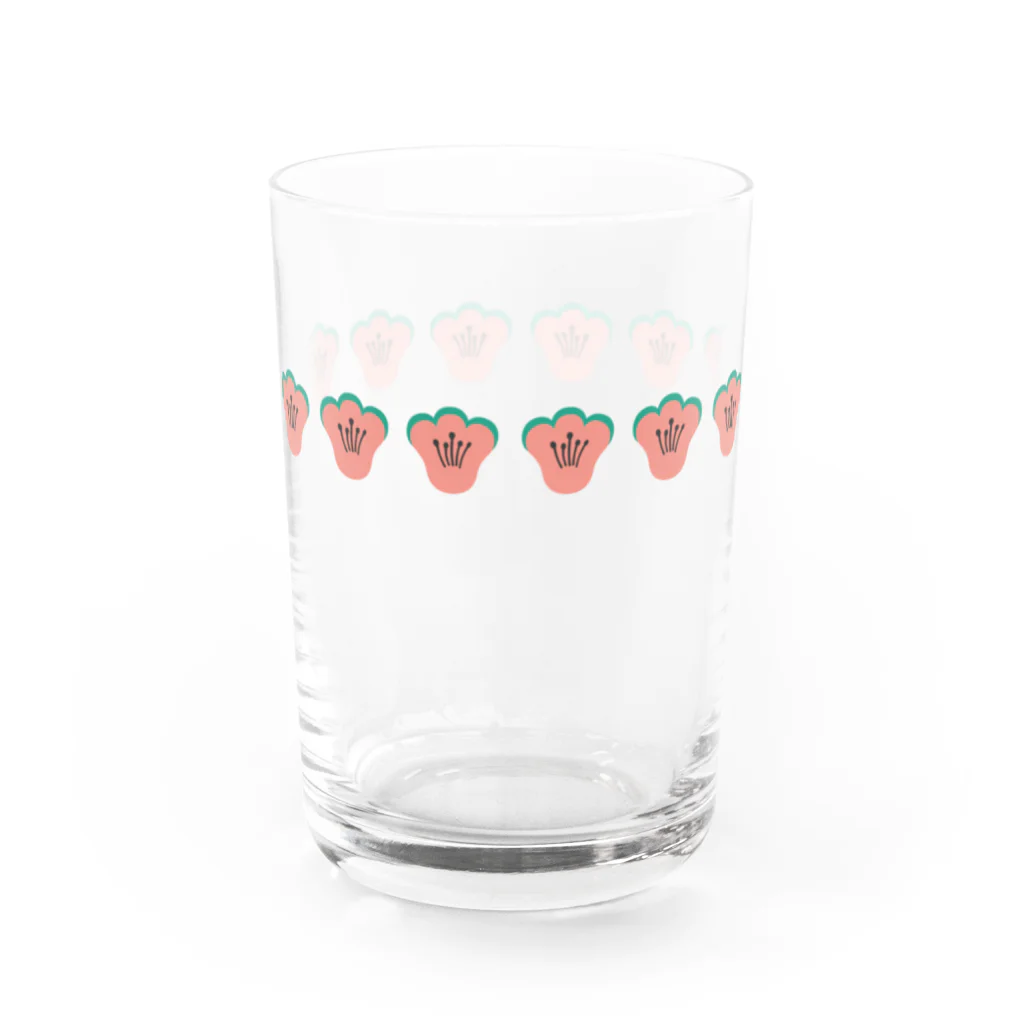 Wonder Bird Forestのティータイムの花［TTF17-PINK］ Water Glass :back