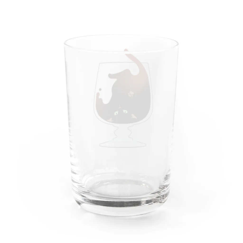 青猫堂の猫は液体・グラス Water Glass :back