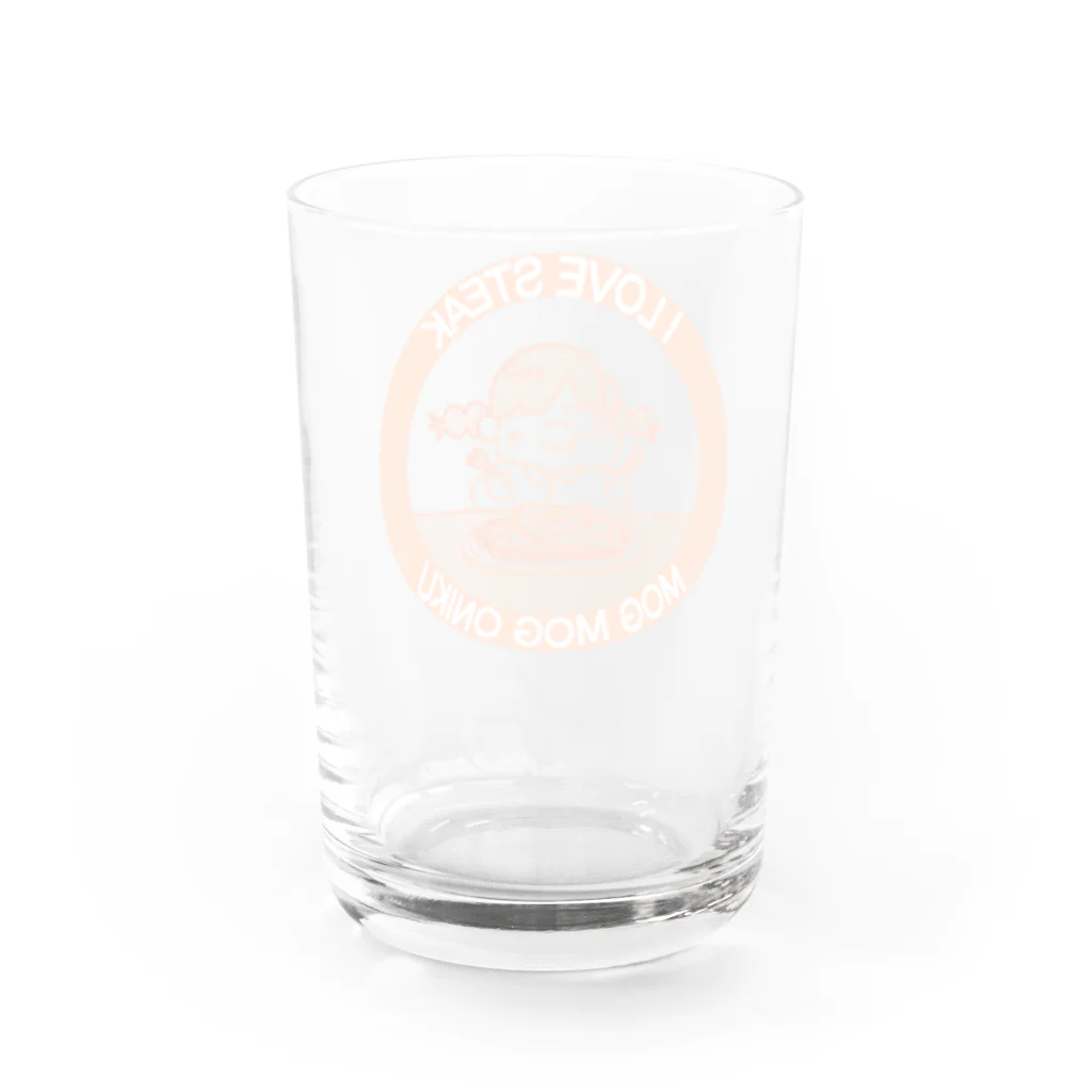 うらめし屋　の架空店舗シリーズ　ステーキMOGMOG Water Glass :back