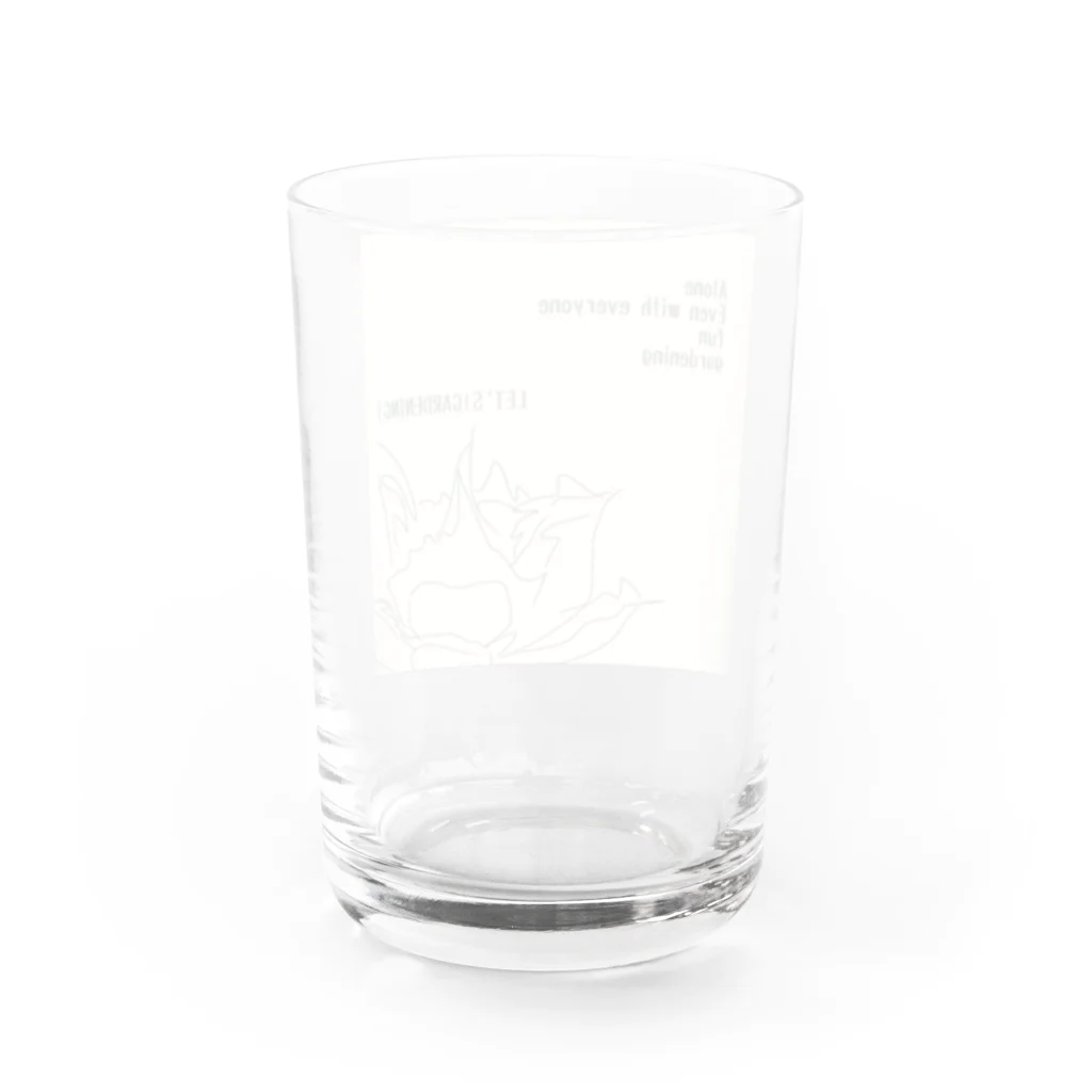 パキポキさんのLET'S!GARDENING!  Water Glass :back