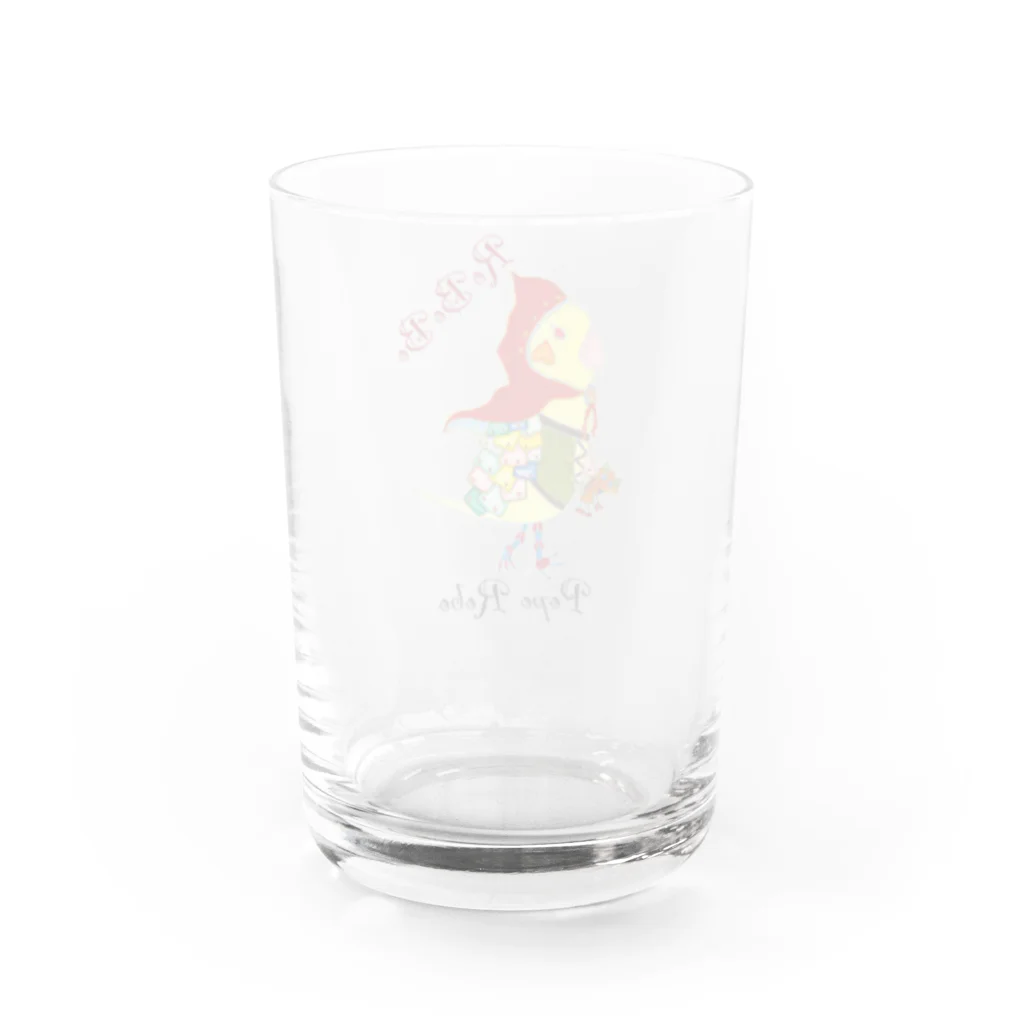 ねこぜや のROBOBO オカメインコ「ポポロボ」 Water Glass :back