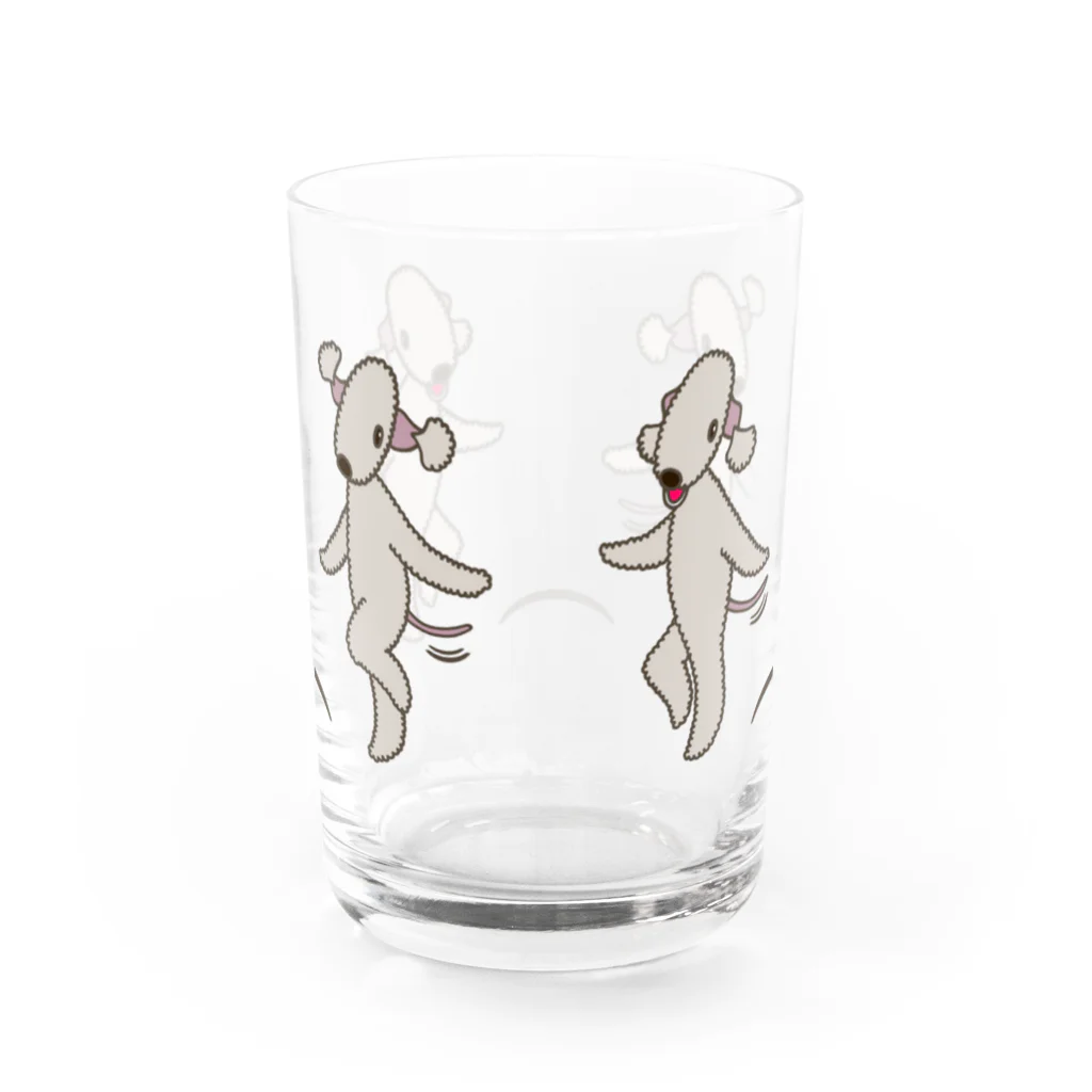 ベドリントンテリアのワホワホショップのスキップ(レバーVer.) Water Glass :back