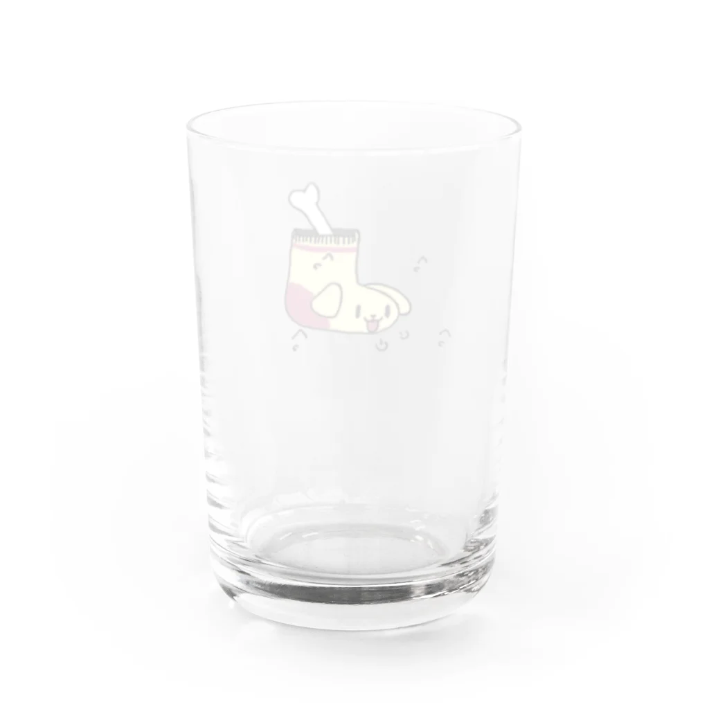 エンペラーのくつしたいぬカラー Water Glass :back