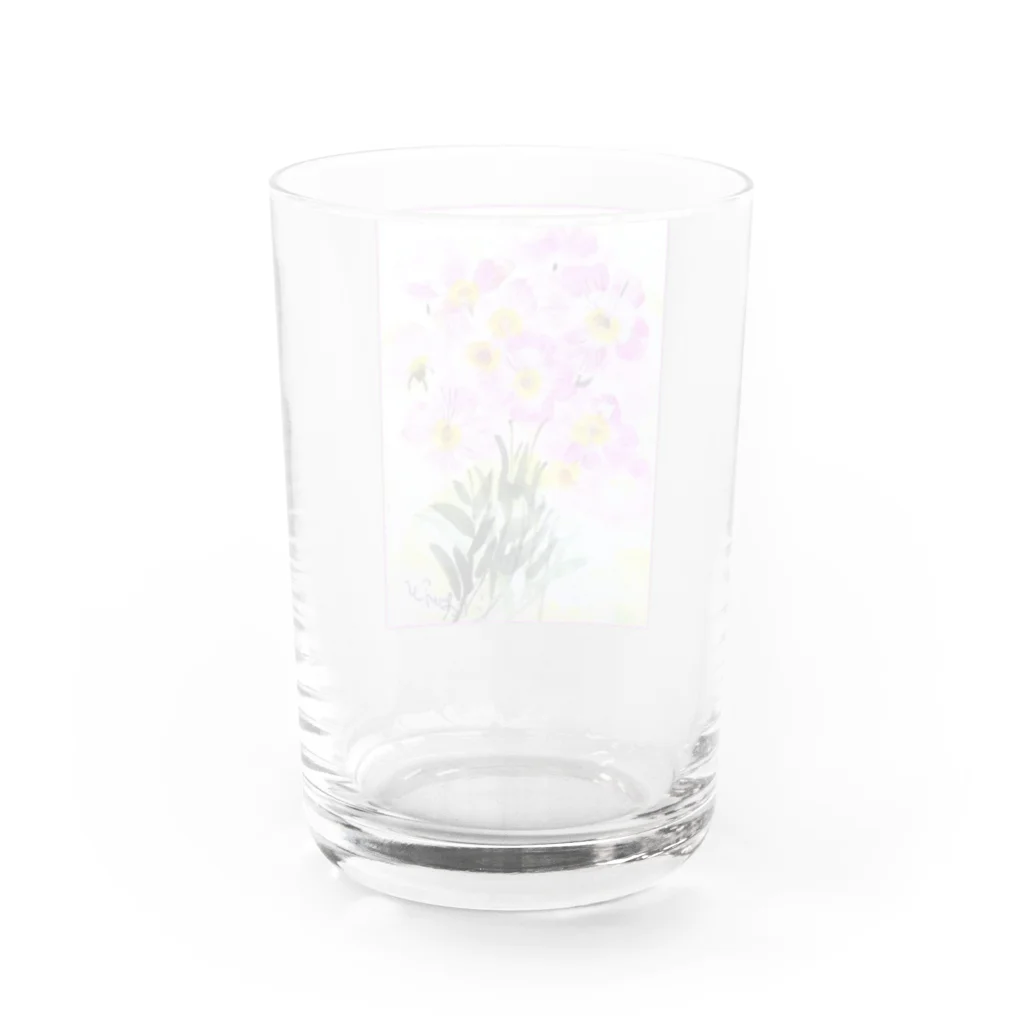 SUZURI.KEY-CHANの昼咲き月見草BF0902 Water Glass :back