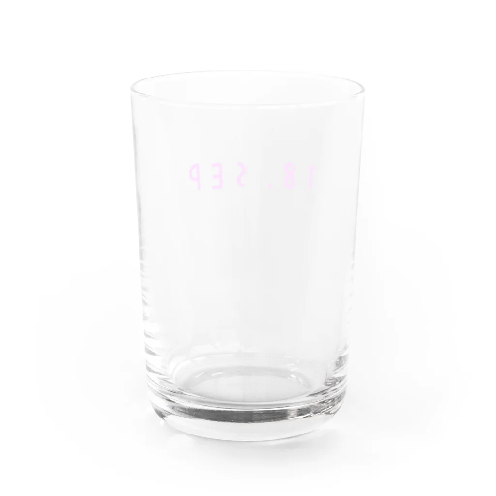 OKINAWA　LOVER　のバースデー［18.SEP］ピンク Water Glass :back