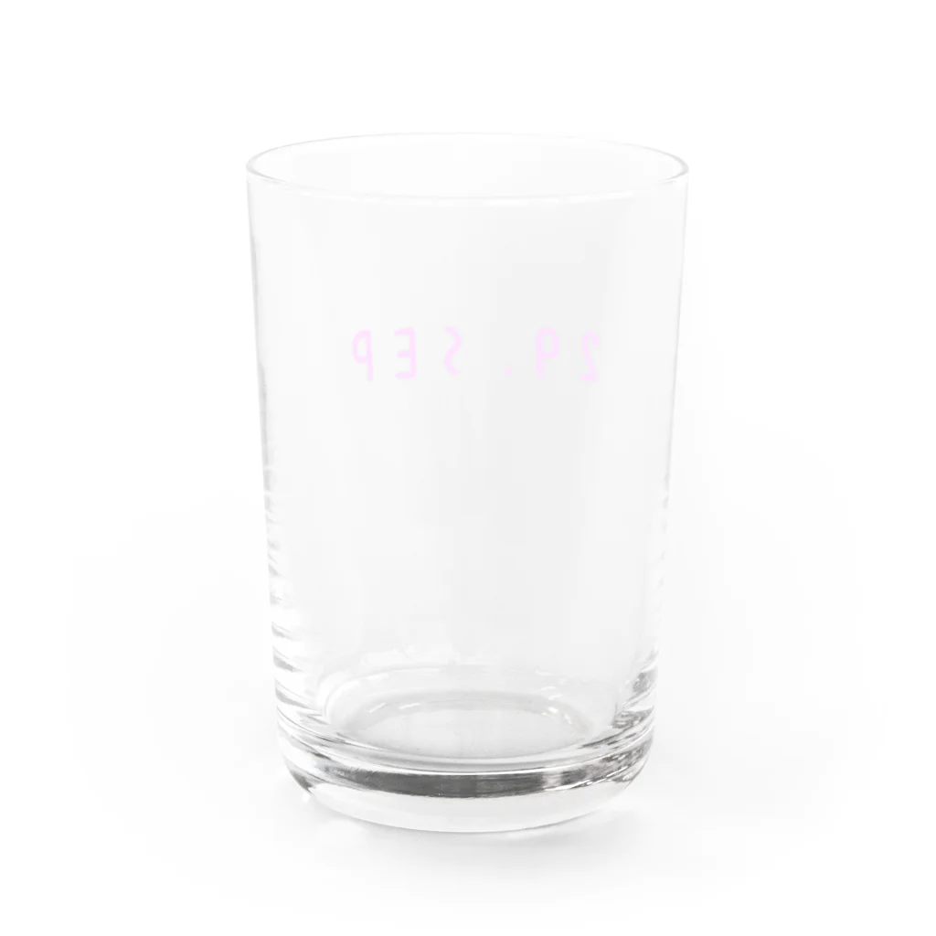 OKINAWA　LOVER　のバースデー［29.SEP］ピンク Water Glass :back