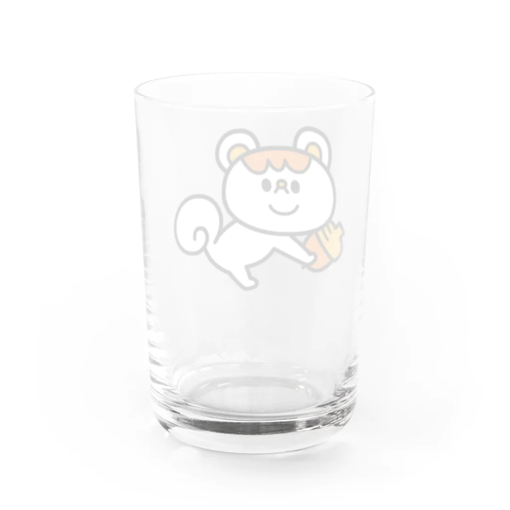 GUGUSHOPのどんぐり大好き白リス Water Glass :back