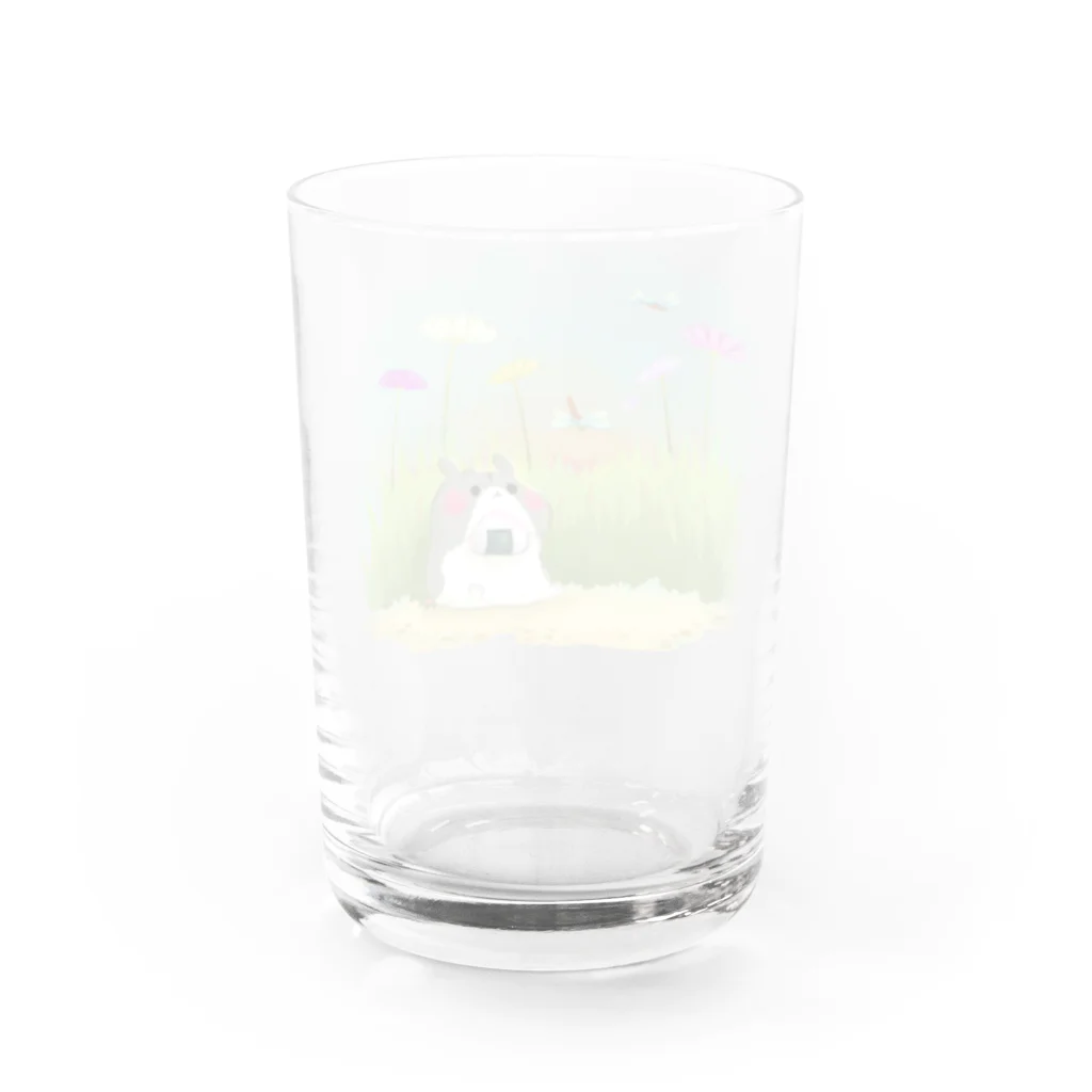 なべぽよの絵置き場の秋ピクニックT Water Glass :back