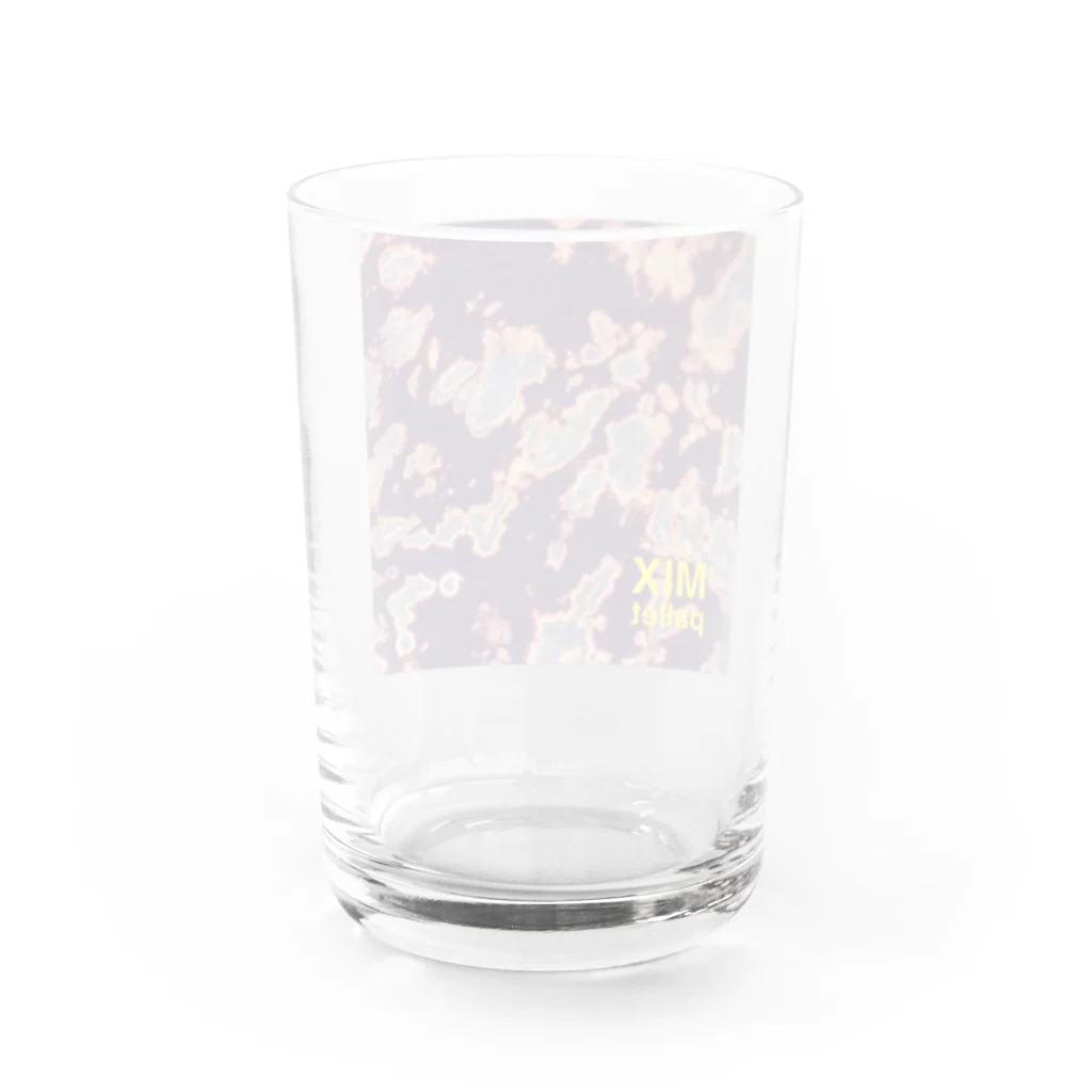 Mix pallet りょうのタイダイ染めプリント　紫 Water Glass :back