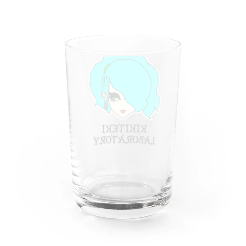 KIKITEKI_LABORATORYのPONITE GAL ミント×黄緑 Water Glass :back