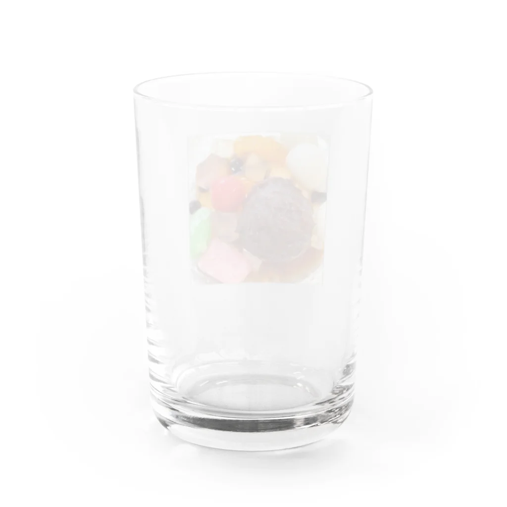 あゆのしおやきの白玉あんみつ Water Glass :back